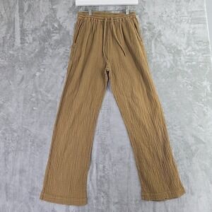 Xirena Gauze Cotton Pants Small Brown Lounge